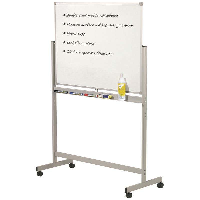 Whiteboard Mobile Castors 1500 x 900mm Magnetic Penrite 60013978 QTMWP1509A