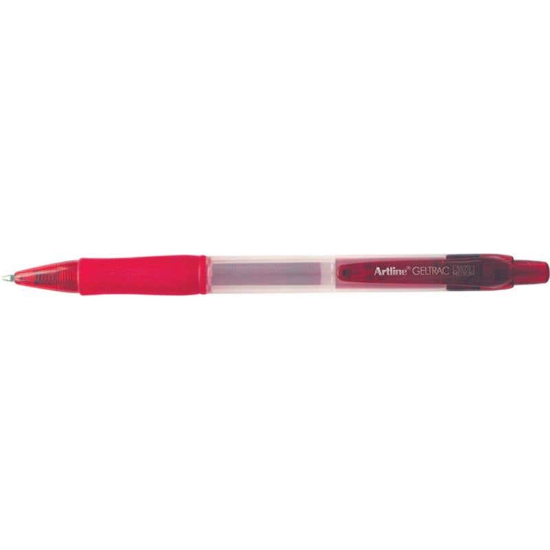 Pen Gel 5570 Geltrac Retractable Roller Ball Red  Pk 12 60014009 155702