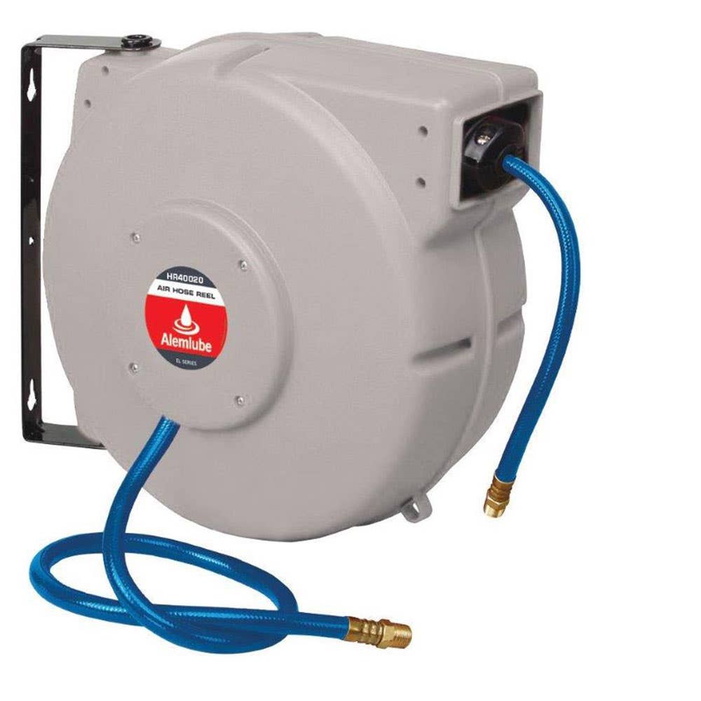 Hose Reel Assembly Air/Water Retractable EL Series 12.5mm x 15m 290psi HR40020 Alemlube 60014293 HR40020