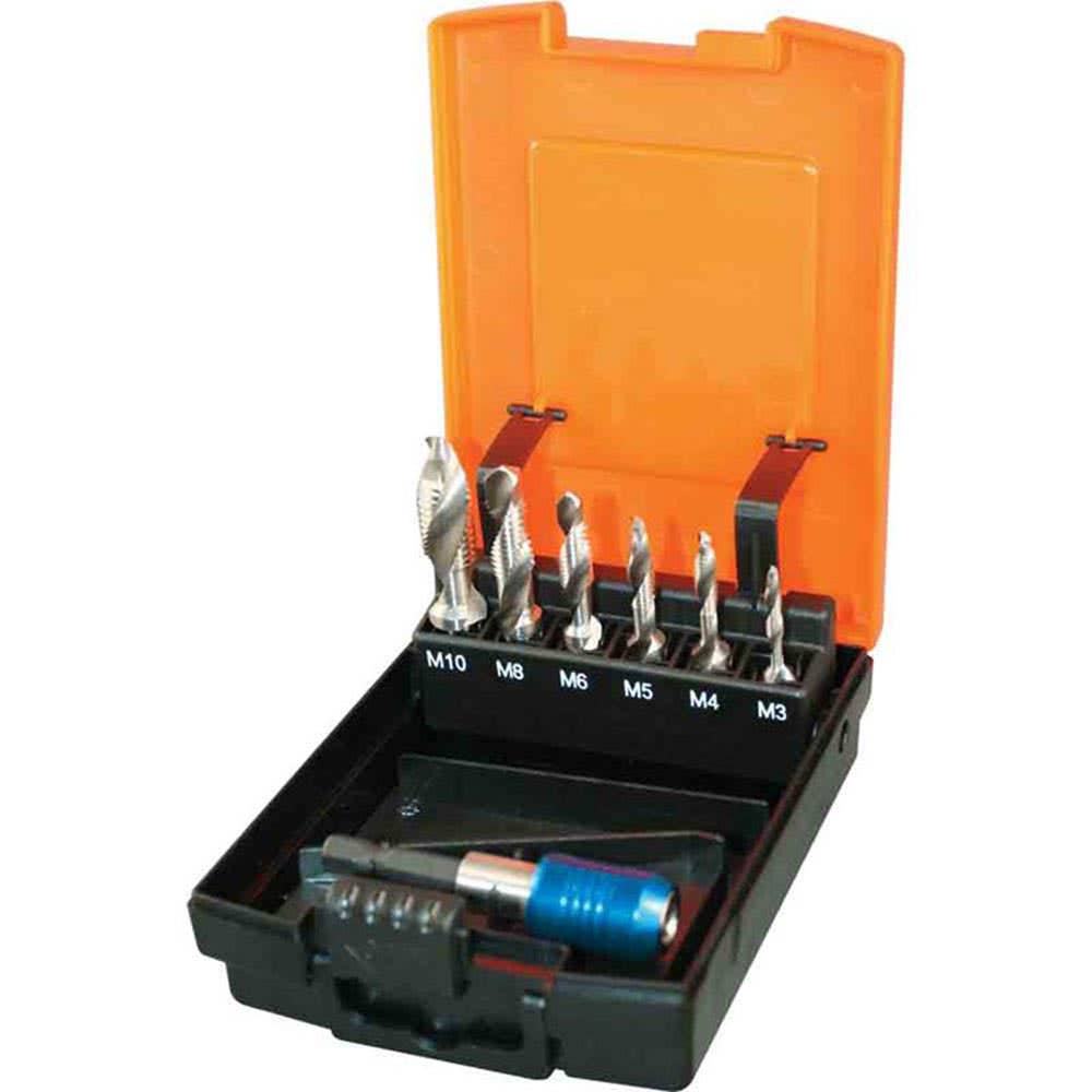 Bit Drill Tap Set 6 Piece 3-10mm Hex Shank Alcock 60014654 T0191