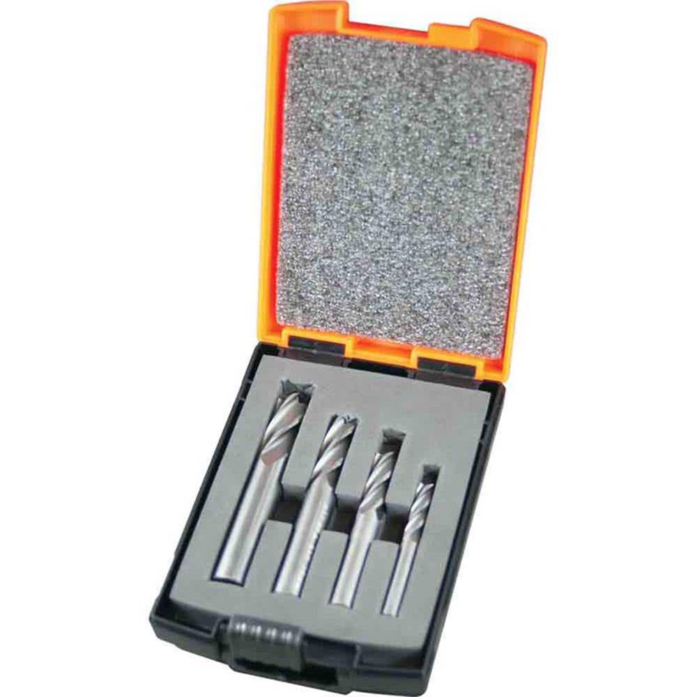 Endmill Set Plain Shank Solid Carbide 6-12mm 4 Piece Alcock 60014659 M337