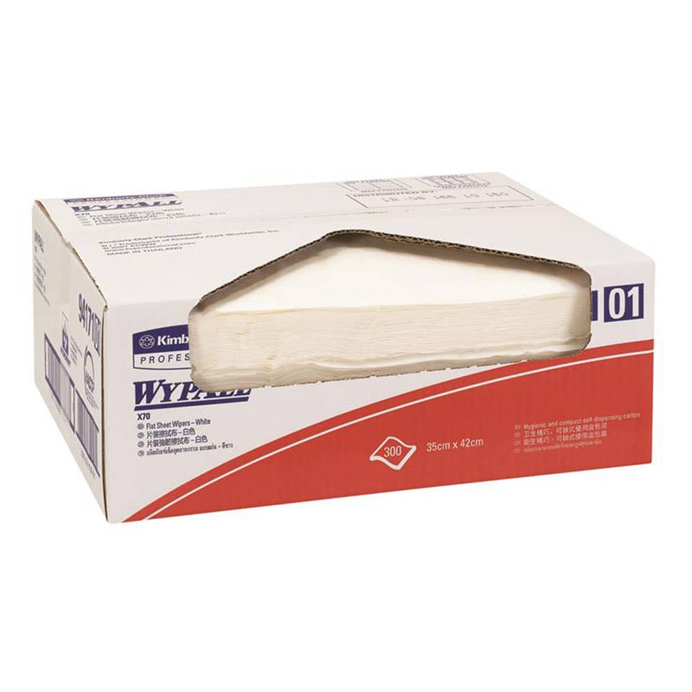 X70 Wipes Single Sheet 300 Pk White 350 x 420mm 60014745 94171