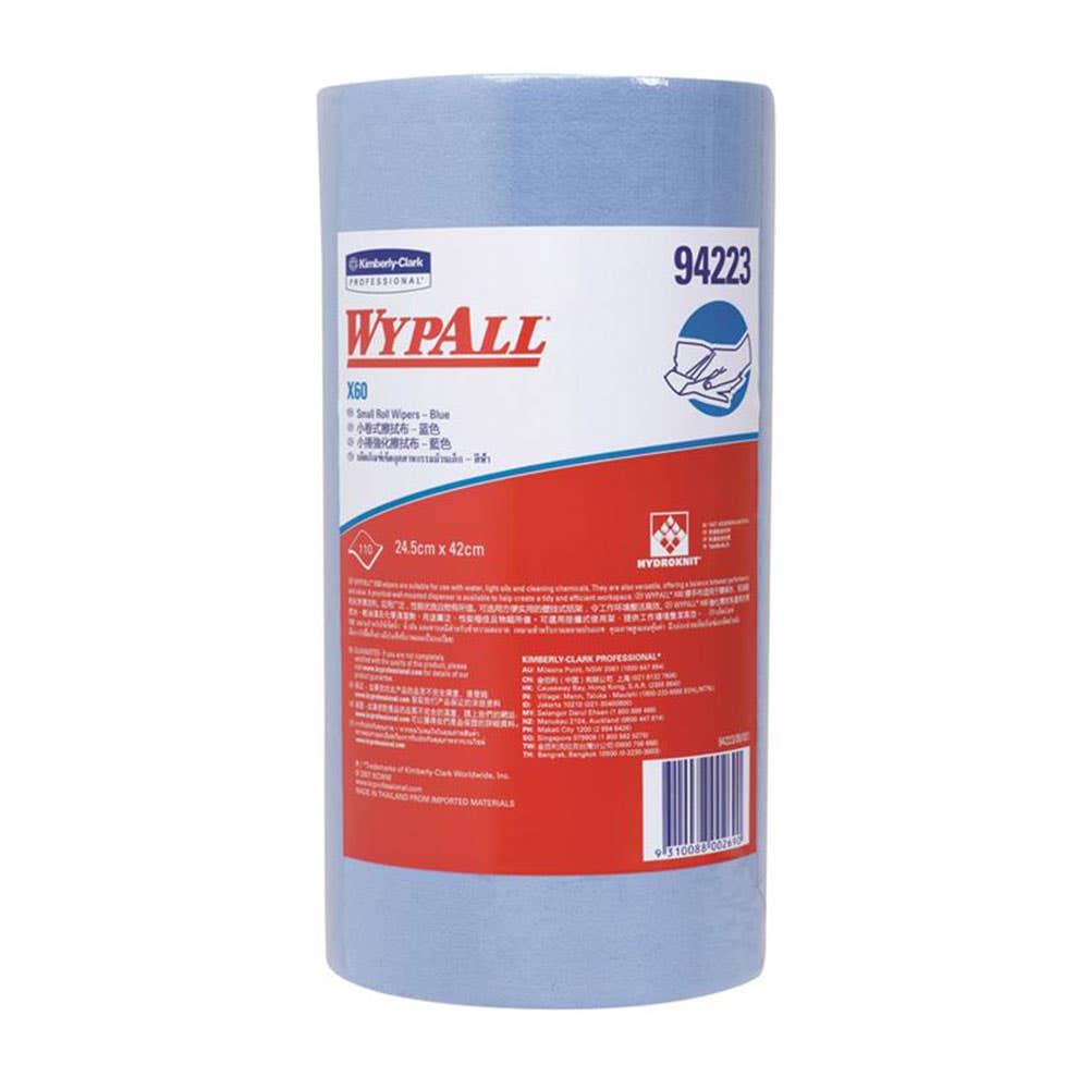 X60 Disposable Wipes Perforated Roll Blue 245 x 420mm 60014746 94223