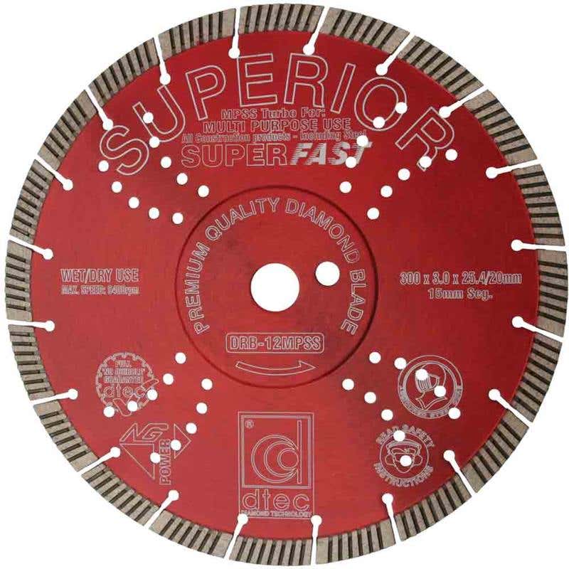 Blade Diamond MPSS Superior Superfast Premium Turbo Wet/Dry 300mm 60015504 OX-12MPSS