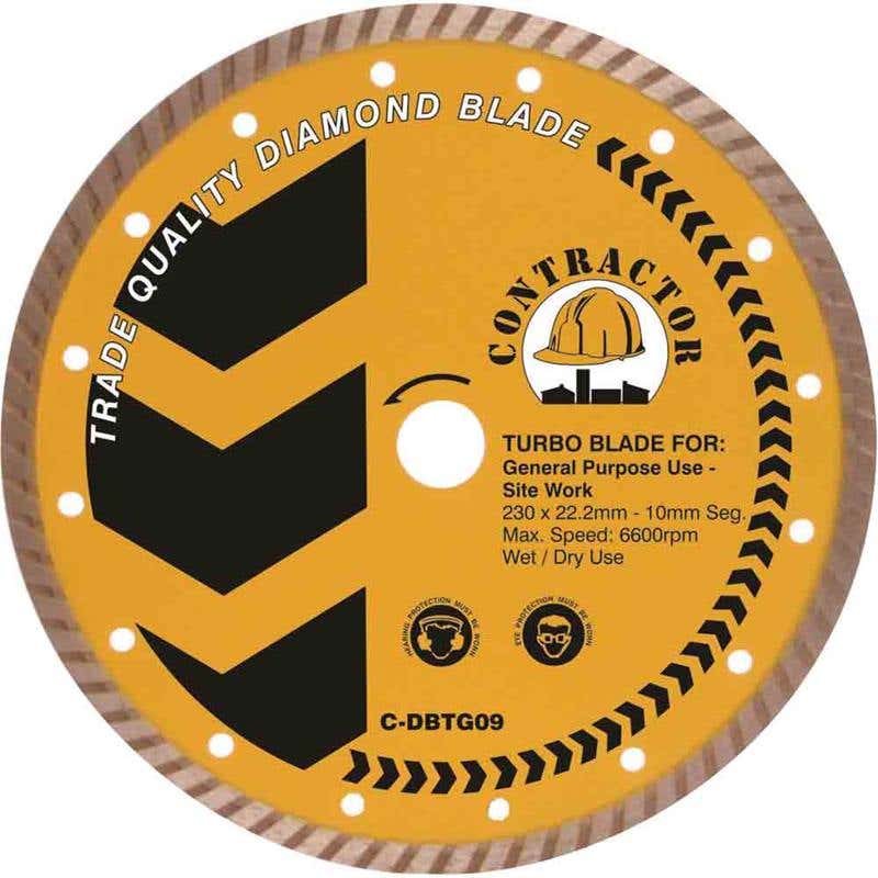 Blade Diamond Turbo Wet/Dry 22.2 x 230mm Contractor 60015561 OX-CU10-9