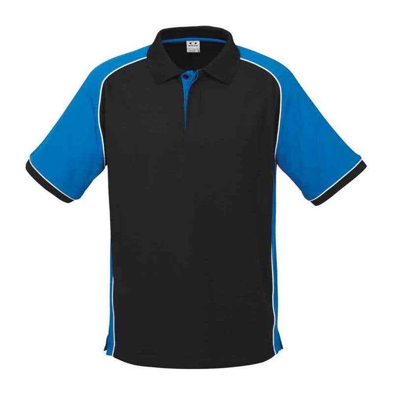 Shirt Polo S/S Poly Cotton Nitro Black/Royal/White 4XL Biz 468556 P10112-BLK/ROY/WHT-4XL