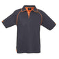 Shirt Polo S/S Poly/Cotton 180gsm Hi Vis Trim Fusion Grey/Orange 2XL Biz 60015721 P29012-GRY/ORA-2XL