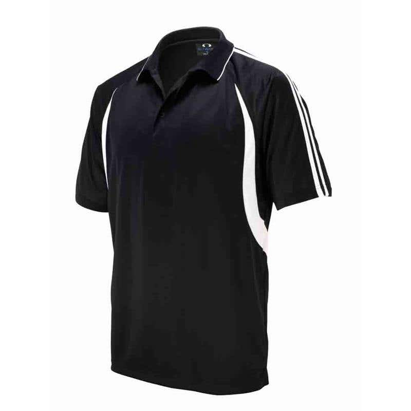 Shirt Polo Short Sleeve Polyester 165gsm Flash Black/White 2XL Biz 60015784 P3010-BLK/WHT-2XL