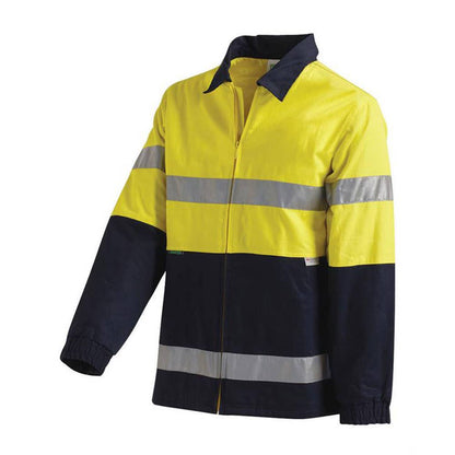 Jacket Cotton Drill Hi Vis 3M Tape 310gsm Yellow/Navy 2XL 3001 60016042 3001YN2XL