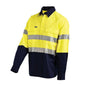 Shirt L/S Cotton Drill 190gsm 3M Tape Hi Vis Yellow/Navy 2XL 2005 60016060 2005YN2XL