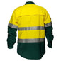 Shirt L/S Cotton Drill 155gsm 3M Tape Hi Vis Yellow/Green 3XL 60016912 MA801-Y/G-3XL