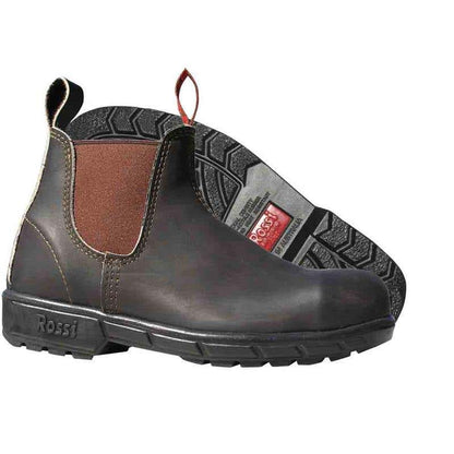 Boots Steel Toe Elastic Side PU Rubber Sole Black 700 Trojan 10 Rossi 60017022 700-10
