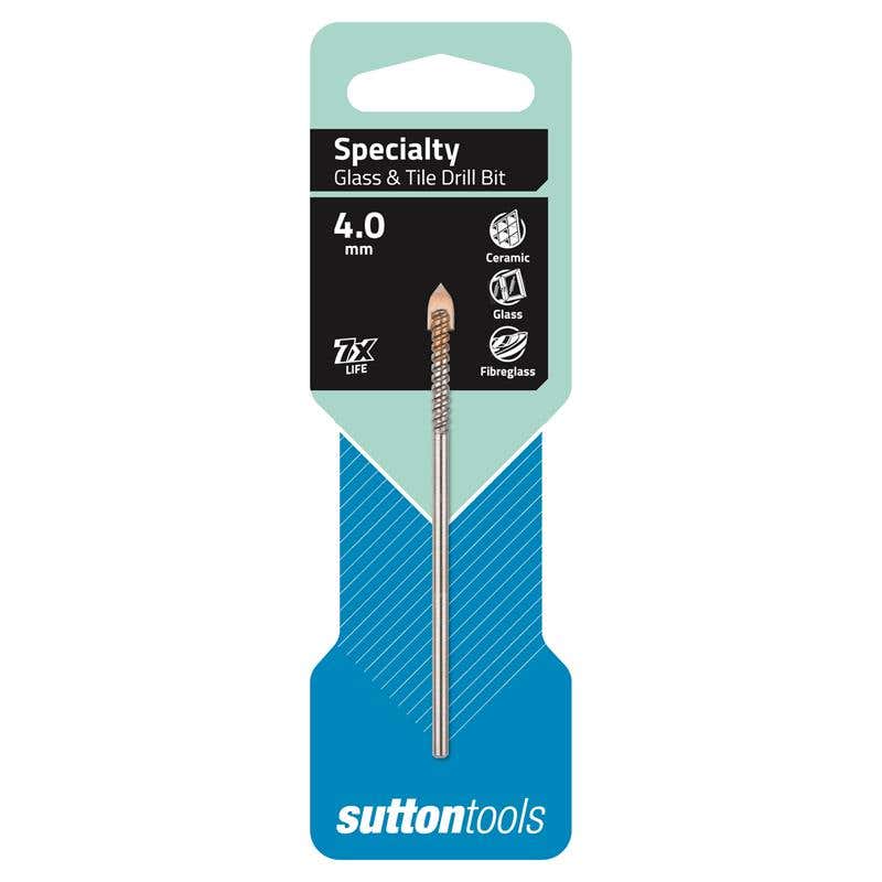 Bit Drill Glass + Tile Tungsten Carbide 4mm Sutton 60017256 D6040400