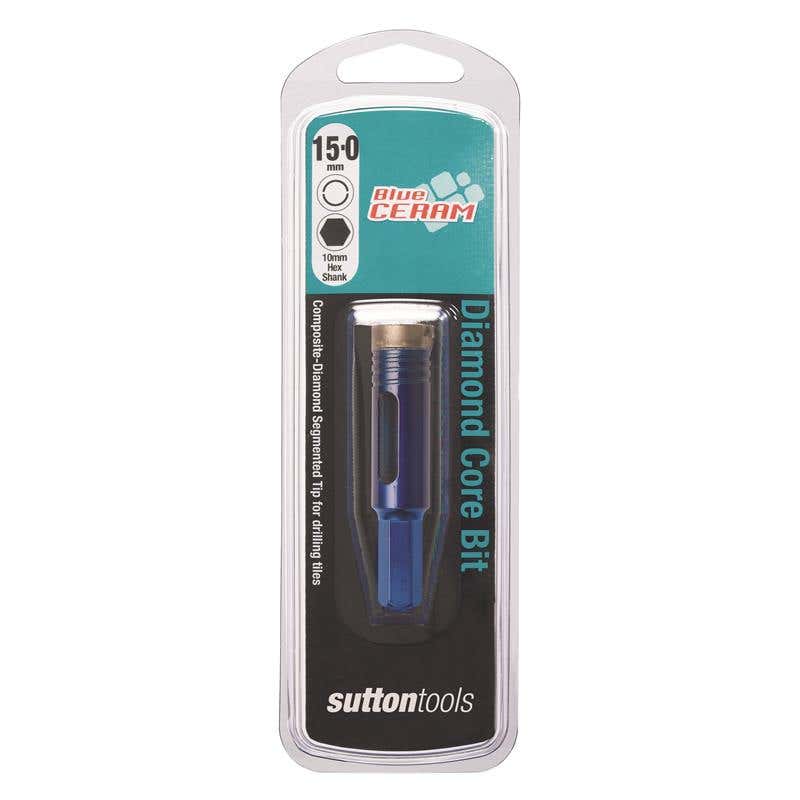 Bit Drill Diamond Core 15 x 10mm Shank Sutton 60017268 D6051500