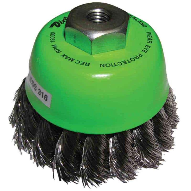 Wire Cup Brush SS Twist Knot 1 Row 75mm 14mm x 2.0 30G Dixbro 60017292 166MSS