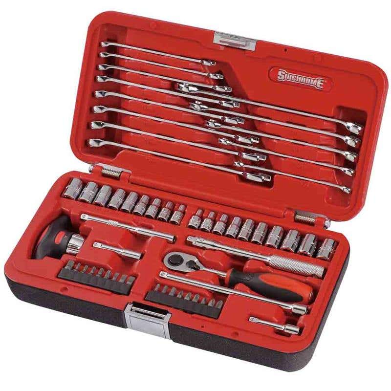 Socket + Spanner Set 1/4'' Dr 57 Piece Sidchrome 10810 60017418 SCMT10810