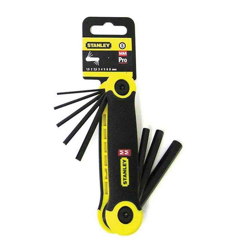 Key Hex Set Folding AF 5/64'' - 1/4'' 9 Piece 60017421 69-265
