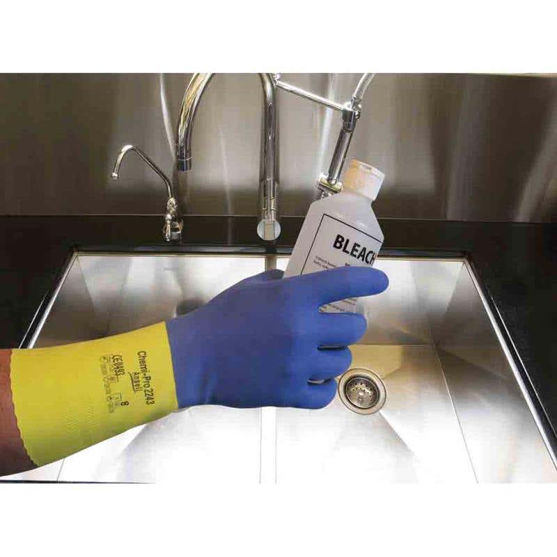 Chemical Resistant Gloves AlphaTec 87-224 Flocklined Size 10_88837566_RNF15XXL