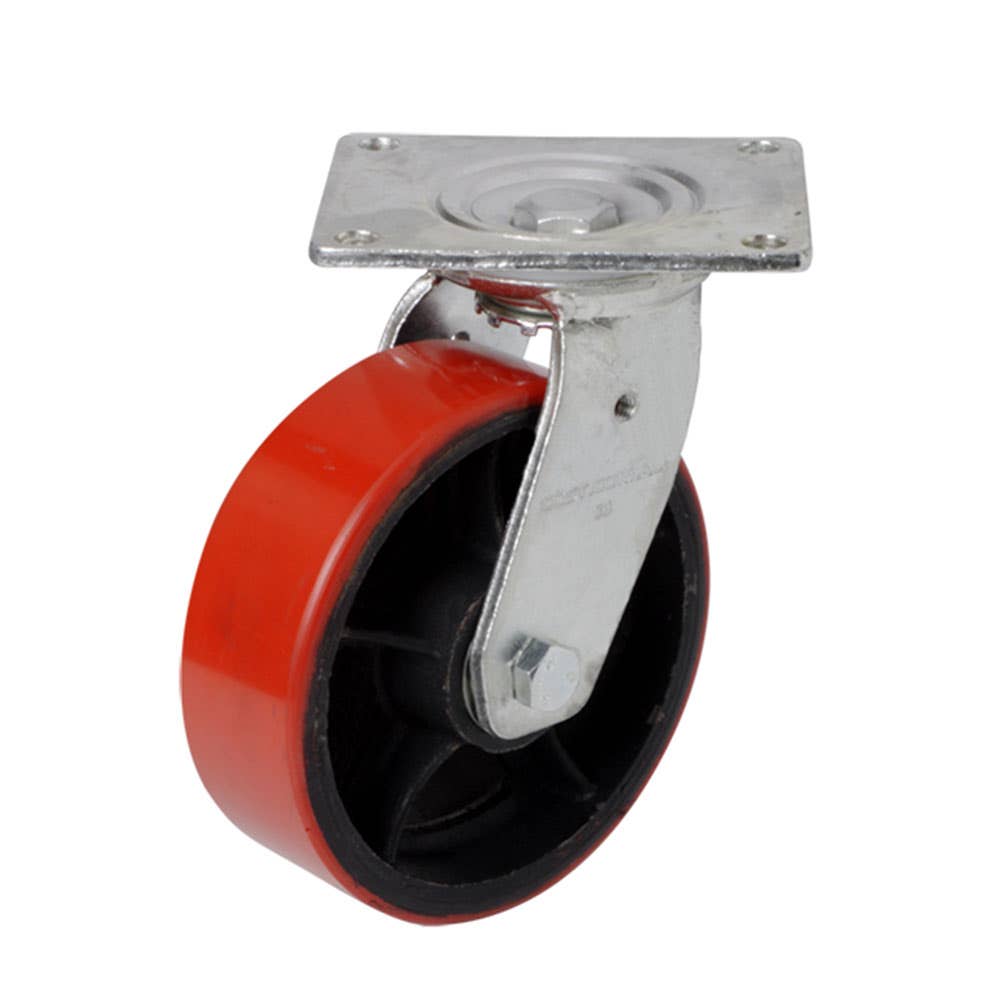 Castor Swivel 150 x 50mm Series x Yellow Urethane On Cast Iron 750kg 60018795 GRDE-62S-SAS