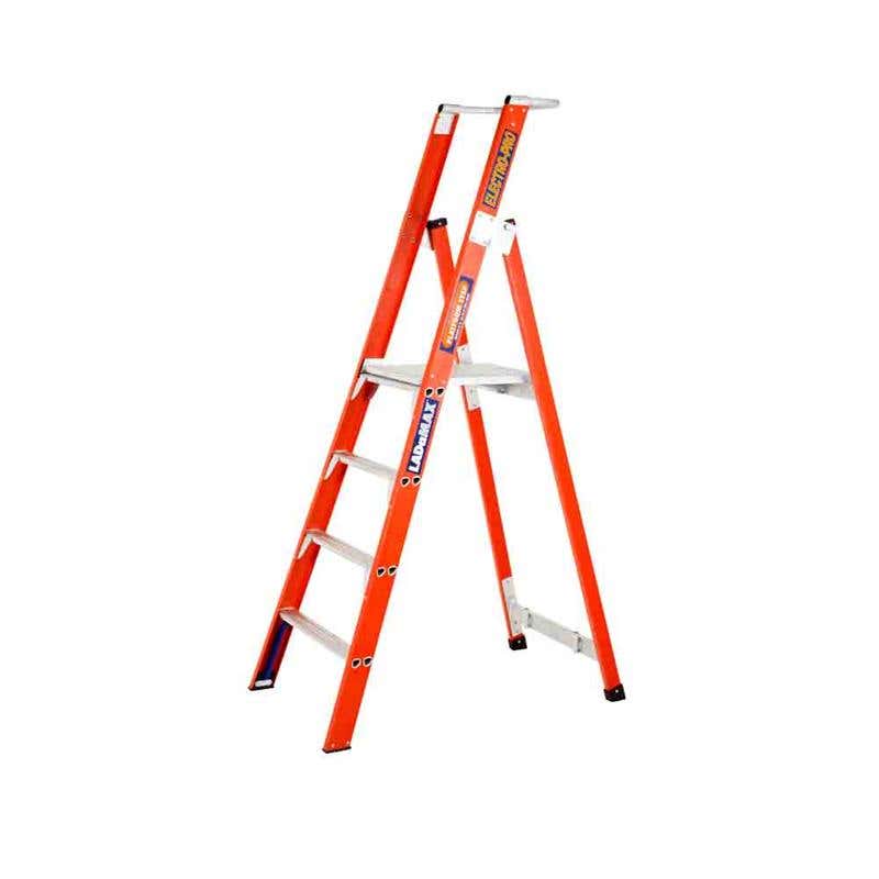 Ladder Platform Fibreglass 0.6m 150kg Folding Ladamax 60019070 FPS5/2G