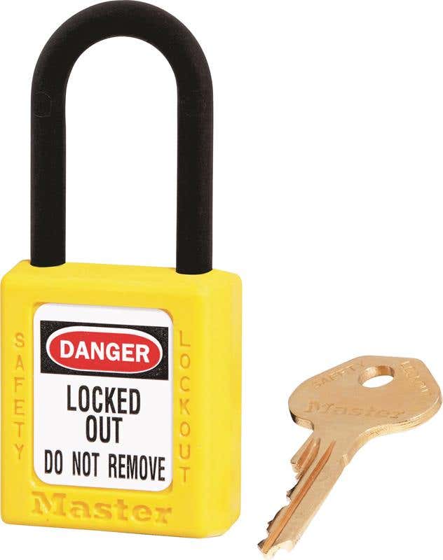 Zenex&trade; Non-Magnetic Lockout Padlock Dielectric KD Yellow 60019220 0406YLW