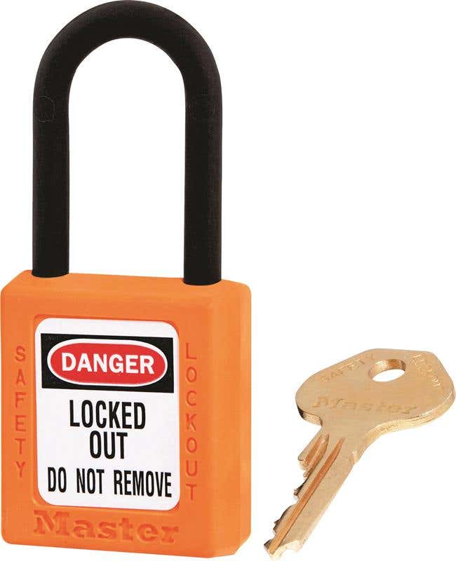 Zenex&trade; Non-Magnetic Lockout Padlock Dielectric KD Orange 60019225 0406ORJ