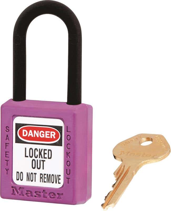 Zenex&trade; Non-Magnetic Lockout Padlock Dielectric KD Purple 60019229 0406PRP