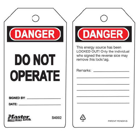 Guardian Extreme&trade; Reusable Danger Do Not Operate Safety Tags 6 Pack 60019261 S4002