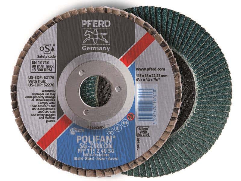 Disc Flap SG Premium Zirconia 180 x 17 x 22mm 80G Polifan 60019762 67788181
