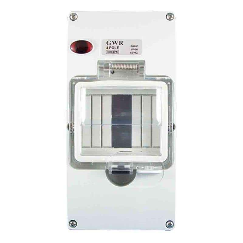 Cover Weather Proof MCB 1 2 3 4 Pole IP66 Uniquip GWR 60020008 CBC4PN