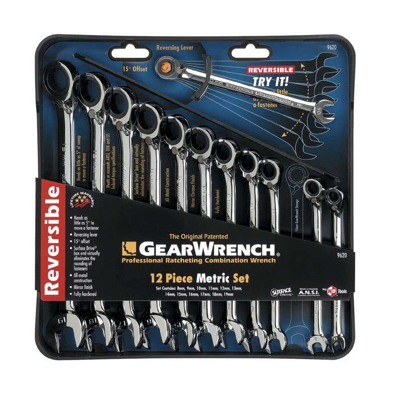 Spanner + Ratchet Offset Reverse Set 12 Piece 8-19mm 60020239 9620N