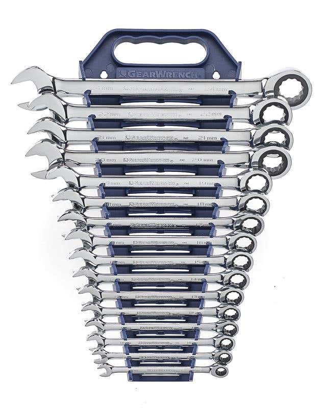 Spanner + Ratchet Combination Set  Metric 8-24mm 16 Piece 60020300 9416