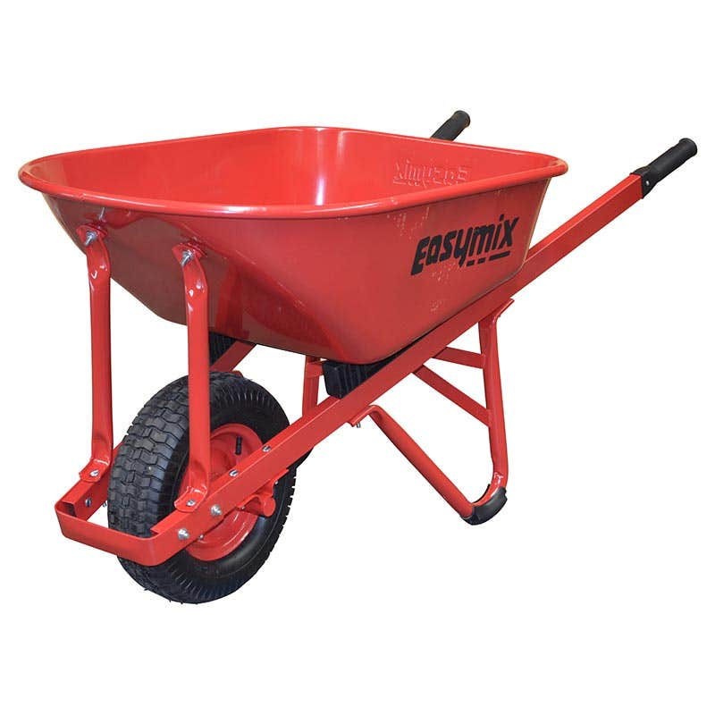 Wheelbarrow Steel Tray 99L Red Contractors HD Easymix 60020380 W300S-HSRWAS