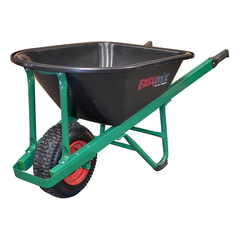 Wheelbarrow Poly Tray 99L Green Contractors HD Easymix 60020388 W800P-HSGWAS