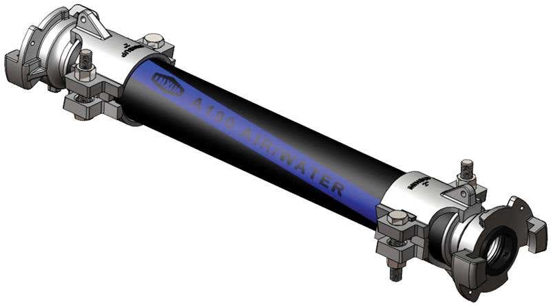 Reinforced Air/Water Hose Assembly with Surelock Couplings & Clamps 40mm x 20m 60020724 A19004020F