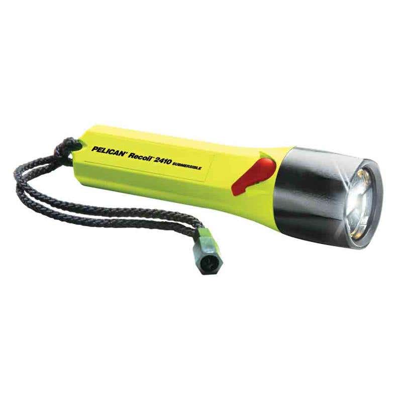 Torch Stealthlite Recoil LED Flashlight Waterproof 72 Lumens Yellow Pelican 60020784 PE2410iYG2