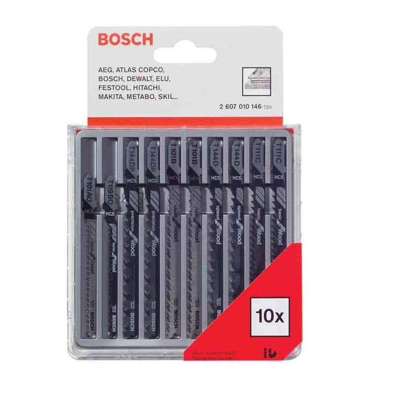 Blade Set Jigsaw T-Shank For Wood/Plastic 10 Piece 60021411 2.607.010.629