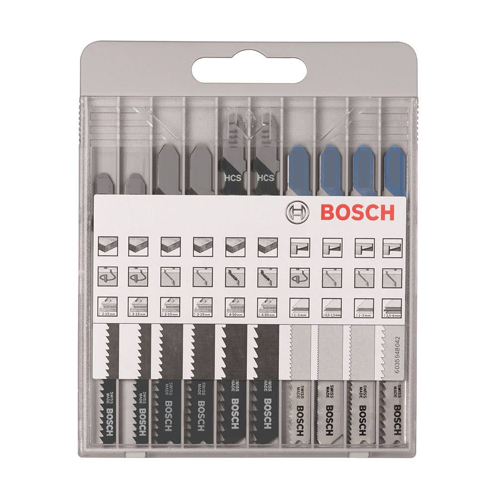 10 Piece Jigsaw Blade Set 60021412 2.607.010.657