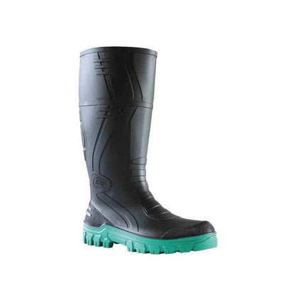 Gumboots Non Safety PVC Nitrile Sole Black/Green Jobmaster 3 10 Bata 60021468 892-67280-10