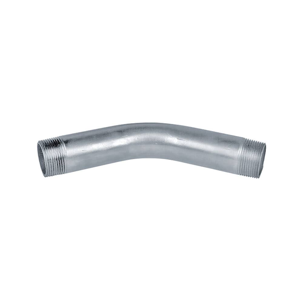 Bend Galvanised Medium Pressure Male x Male 45&deg; 1/2 BSPT 15mmNB Peal 60022789 SBDF15G
