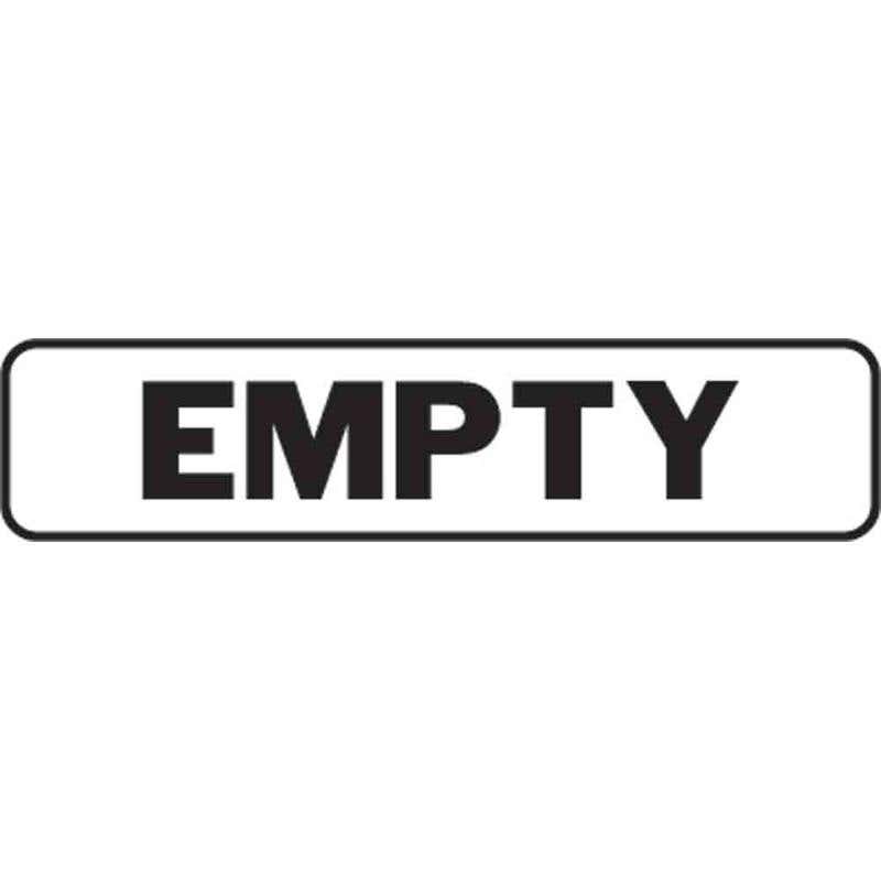 Sign EMPTY 75 x 300mm Metal 60034235 PA153M