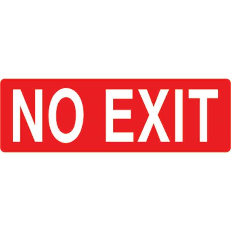 Sign NO EXIT Luminous 150 x 450mm Poly 60034351 PE4P