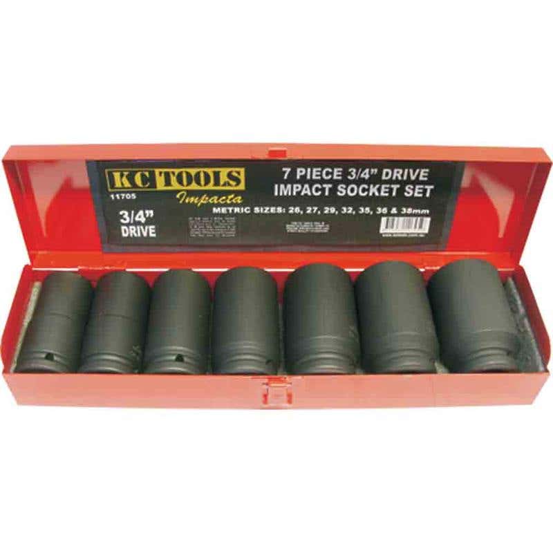 Socket Set Impact 3/4'' Dr 26-38mm 7 Piece Deep 60034410 11705