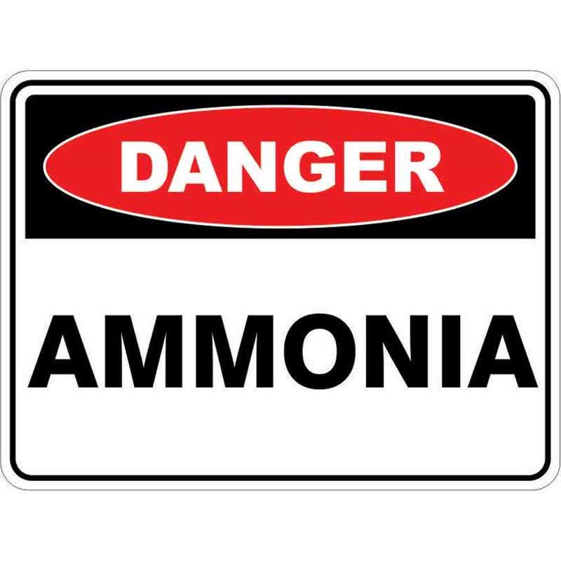 Sign DANGER AMMONIA 300 x 225mm Fluted 60034734 DAMON3022F