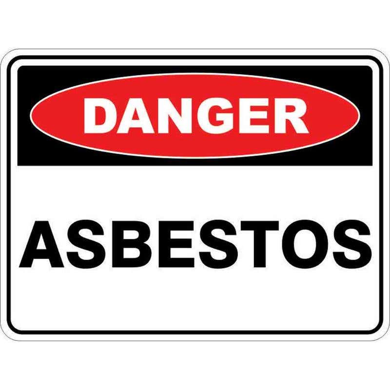 Sign DANGER ASBESTOS 300 x 225mm Fluted 60034747 DASBE3022F