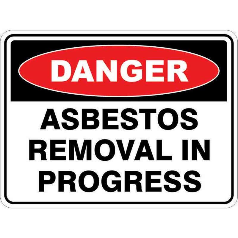 Sign DANGER ASBESTOS REMOVAL IN PROGRESS 300 x 225mm Fluted 60034759 DASBR3022F
