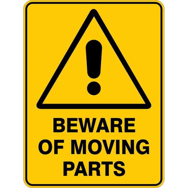 Sign WARNING BEWARE OF MOVING PART 600 x 450mm Flute – ATOM