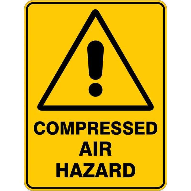 Sign WARNING COMPRESSED AIR HAZARD 300 x 225mm Flute 60035741 WCOAI3022F