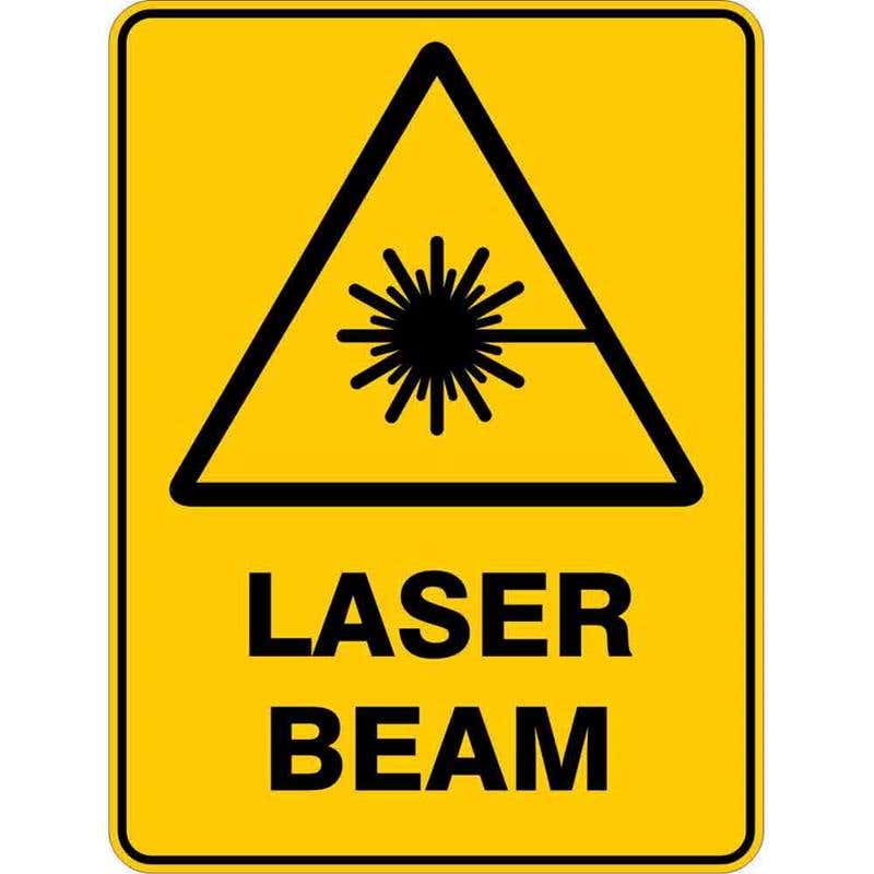 Sign WARNING LASER BEAM 300 x 225mm Flute 60035978 WLSBM3022F