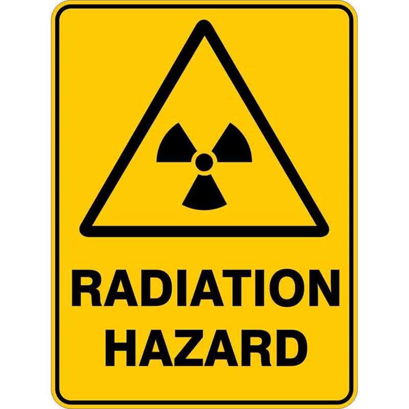 Sign WARNING RADIATION HAZARD 300 x 225mm Flute 60036139 WRADH3022F